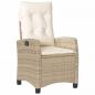 Preview: 5-tlg. Garten-Essgruppe mit Kissen Beige Poly Rattan