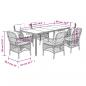Preview: 7-tlg. Garten-Essgruppe mit Kissen Grau Poly Rattan