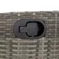 Preview: Gartensessel mit Fußteil 2 Stk. Verstellbar Grau Poly Rattan