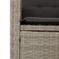 Preview: 5-tlg. Garten-Essgruppe mit Kissen Hellgrau Poly Rattan