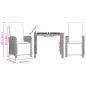 Preview: 3-tlg. Bistro-Set mit Kissen Schwarz Poly Rattan