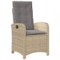 Preview: 5-tlg. Garten-Essgruppe mit Kissen Beigemischung Poly Rattan