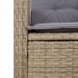 Preview: 5-tlg. Garten-Essgruppe mit Kissen Beigemischung Poly Rattan