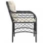 Preview: Gartenstühle mit Kissen 2 Stk. Schwarz Poly Rattan