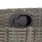 Preview: Gartensessel mit Kissen 2 Stk. Verstellbar Grau Poly Rattan
