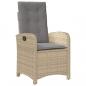 Preview: Gartensessel mit Kissen Verstellbar Beigemischung Poly Rattan