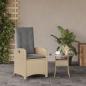 Preview: Gartensessel mit Kissen Verstellbar Beigemischung Poly Rattan