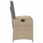 Preview: Gartensessel mit Kissen Verstellbar Beigemischung Poly Rattan