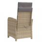Preview: Gartensessel mit Kissen Verstellbar Beigemischung Poly Rattan