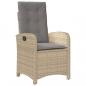 Preview: Gartensessel Kissen 2Stk. Verstellbar Beigemischung Poly Rattan