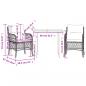 Preview: 3-tlg. Bistro-Set mit Kissen Grau Poly Rattan