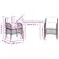 Preview: 3-tlg. Bistro-Set mit Kissen Schwarz Poly Rattan