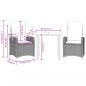 Preview: 3-tlg. Garten-Essgruppe mit Kissen Schwarz Poly Rattan