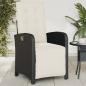 Preview: Gartensessel mit Fußteil 2 Stk. Verstellbar Schwarz Poly Rattan