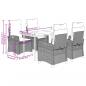 Preview: 5-tlg. Garten-Essgruppe mit Kissen Schwarz Poly Rattan