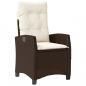 Preview: 9-tlg. Garten-Essgruppe mit Kissen Braun Poly Rattan