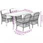 Preview: 5-tlg. Garten-Essgruppe mit Kissen Braun Poly Rattan