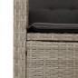Preview: 3-tlg. Garten-Essgruppe mit Kissen Hellgrau Poly Rattan