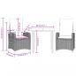 Preview: 3-tlg. Garten-Essgruppe mit Kissen Grau Poly Rattan