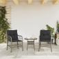 Preview: Gartenstühle mit Kissen 2 Stk. Grau Poly Rattan