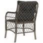 Preview: Gartenstühle mit Kissen 2 Stk. Grau Poly Rattan
