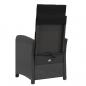 Preview: Gartensessel mit Kissen 2 Stk. Verstellbar Schwarz Poly Rattan
