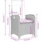 Preview: Gartensessel Verstellbar mit Kissen Braun Poly Rattan