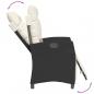 Preview: 5-tlg. Garten-Essgruppe mit Kissen Schwarz Poly Rattan