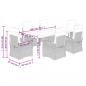 Preview: 7-tlg. Garten-Essgruppe mit Kissen Braun Poly Rattan