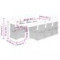 Preview: 9-tlg. Garten-Essgruppe mit Kissen Braun Poly Rattan