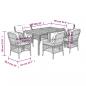 Preview: 7-tlg. Garten-Essgruppe mit Kissen Schwarz Poly Rattan