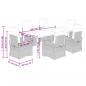 Preview: 7-tlg. Garten-Essgruppe mit Kissen Beigemischung Poly Rattan