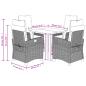 Preview: 5-tlg. Garten-Essgruppe mit Kissen Braun Poly Rattan