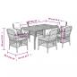 Preview: 7-tlg. Garten-Essgruppe mit Kissen Grau Poly Rattan