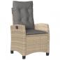 Preview: 5-tlg. Garten-Essgruppe mit Kissen Beigemischung Poly Rattan