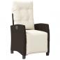 Preview: ARDEBO.de - 5-tlg. Garten-Essgruppe mit Kissen Braun Poly Rattan