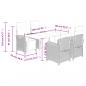 Preview: 5-tlg. Garten-Essgruppe mit Kissen Schwarz Poly Rattan