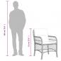 Preview: 7-tlg. Garten-Essgruppe mit Kissen Braun Poly Rattan