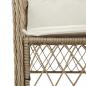 Preview: 5-tlg. Garten-Essgruppe mit Kissen Beige Poly Rattan