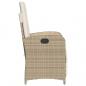 Preview: Gartensessel mit Fußteil 2 Stk. Verstellbar Beige Poly Rattan