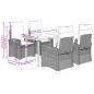 Preview: 5-tlg. Garten-Essgruppe mit Kissen Braun Poly Rattan