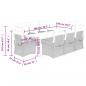 Preview: 9-tlg. Garten-Essgruppe mit Kissen Braun Poly Rattan