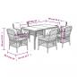 Preview: 7-tlg. Garten-Essgruppe mit Kissen Grau Poly Rattan