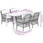 Preview: 5-tlg. Garten-Essgruppe mit Kissen Schwarz Poly Rattan