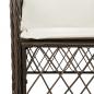 Preview: 5-tlg. Garten-Essgruppe mit Kissen Braun Poly Rattan