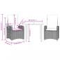 Preview: 3-tlg. Garten-Essgruppe mit Kissen Beige Poly Rattan