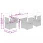 Preview: 7-tlg. Garten-Essgruppe mit Kissen Beige Poly Rattan