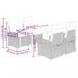 Preview: 5-tlg. Garten-Essgruppe mit Kissen Hellgrau Poly Rattan