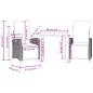 Preview: 3-tlg. Garten-Essgruppe mit Kissen Schwarz Poly Rattan