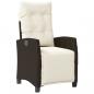 Preview: 3-tlg. Garten-Essgruppe mit Kissen Braun Poly Rattan